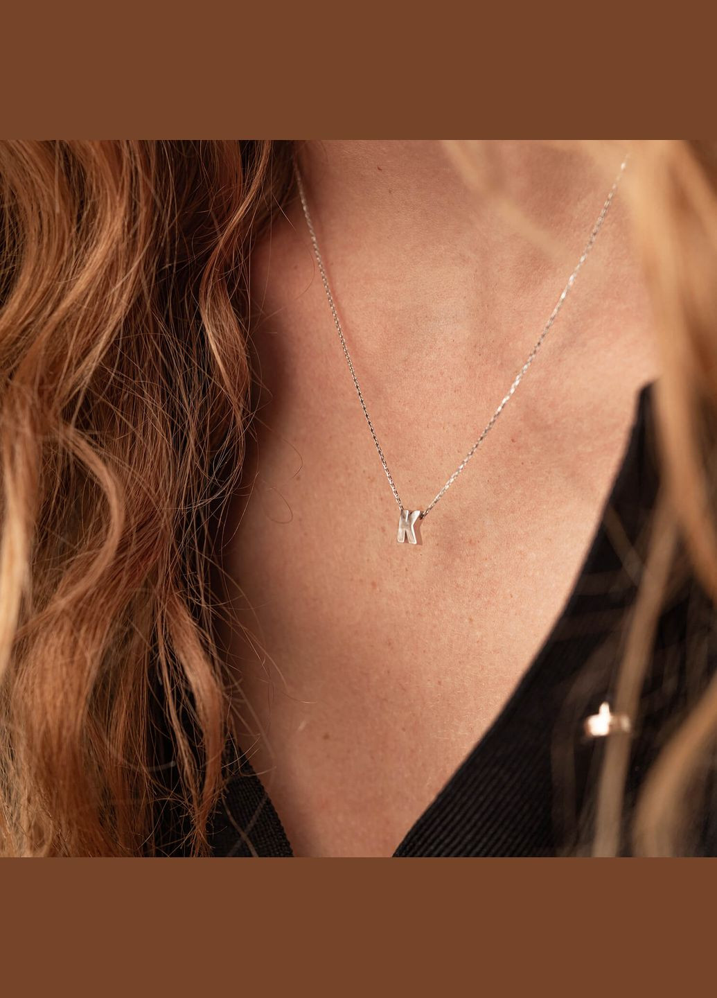 Золоте кольє з літерою С кол01254С 45 Oniks (264023112)