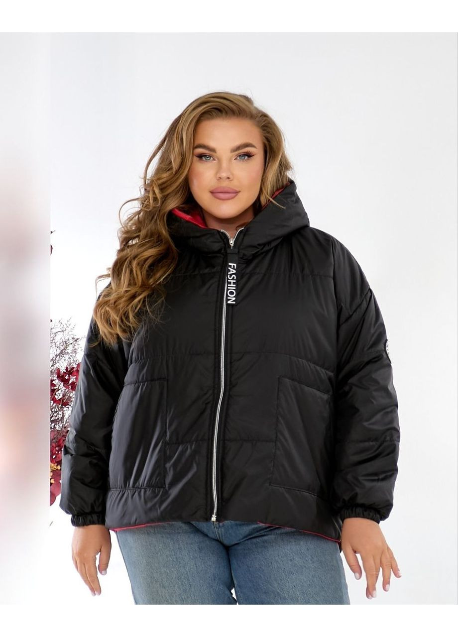 Красная демисезонная женская весенняя куртка из плащевки — замеры в описании куртка-пальто DK/DL Мода без кордонів