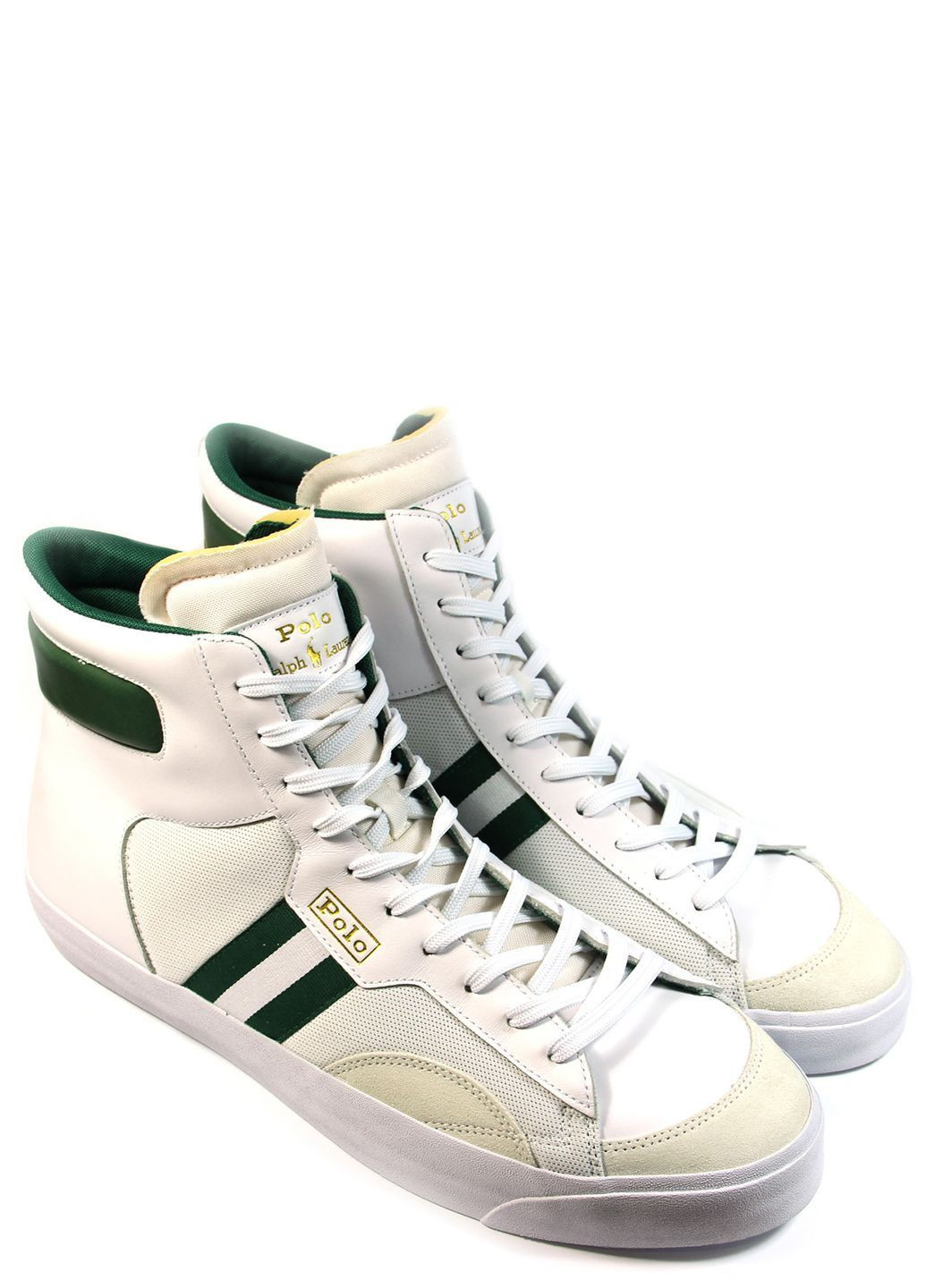 Білі чоловічі кеди gervin mid Polo Ralph Lauren