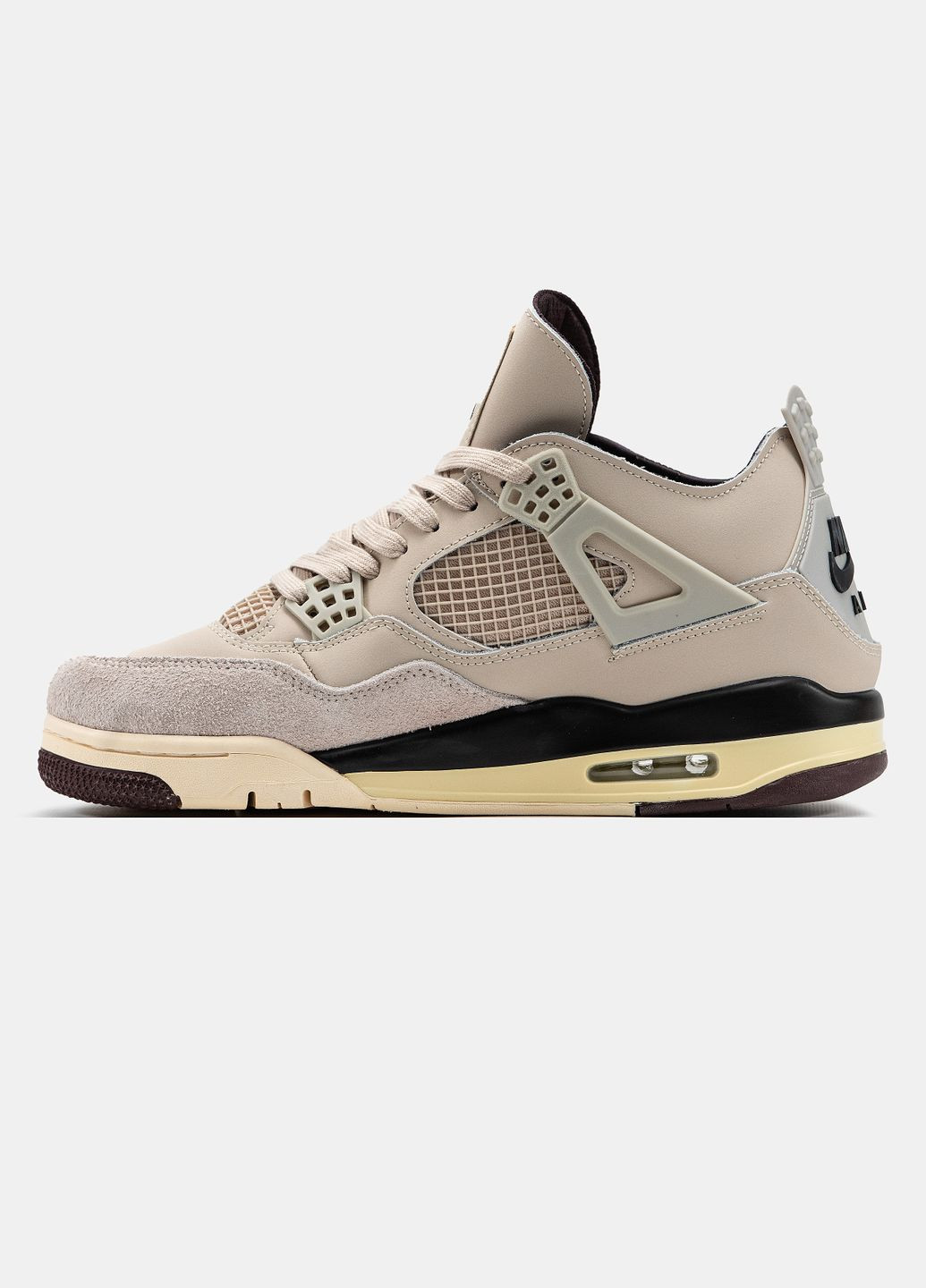 Кроссовки женские и мужские Nike Jordan 4 Ma Maniere Fossil Stone | Найк Джордан 4 бежевые No Brand бежевые демисезоны (332213971)