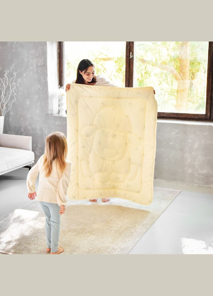 Набор детский зимний в кроватку шерстяное одеяло 100х135 см и подушка 40х60 см PAPAELLA теплый для детей IDEIA (334726520)