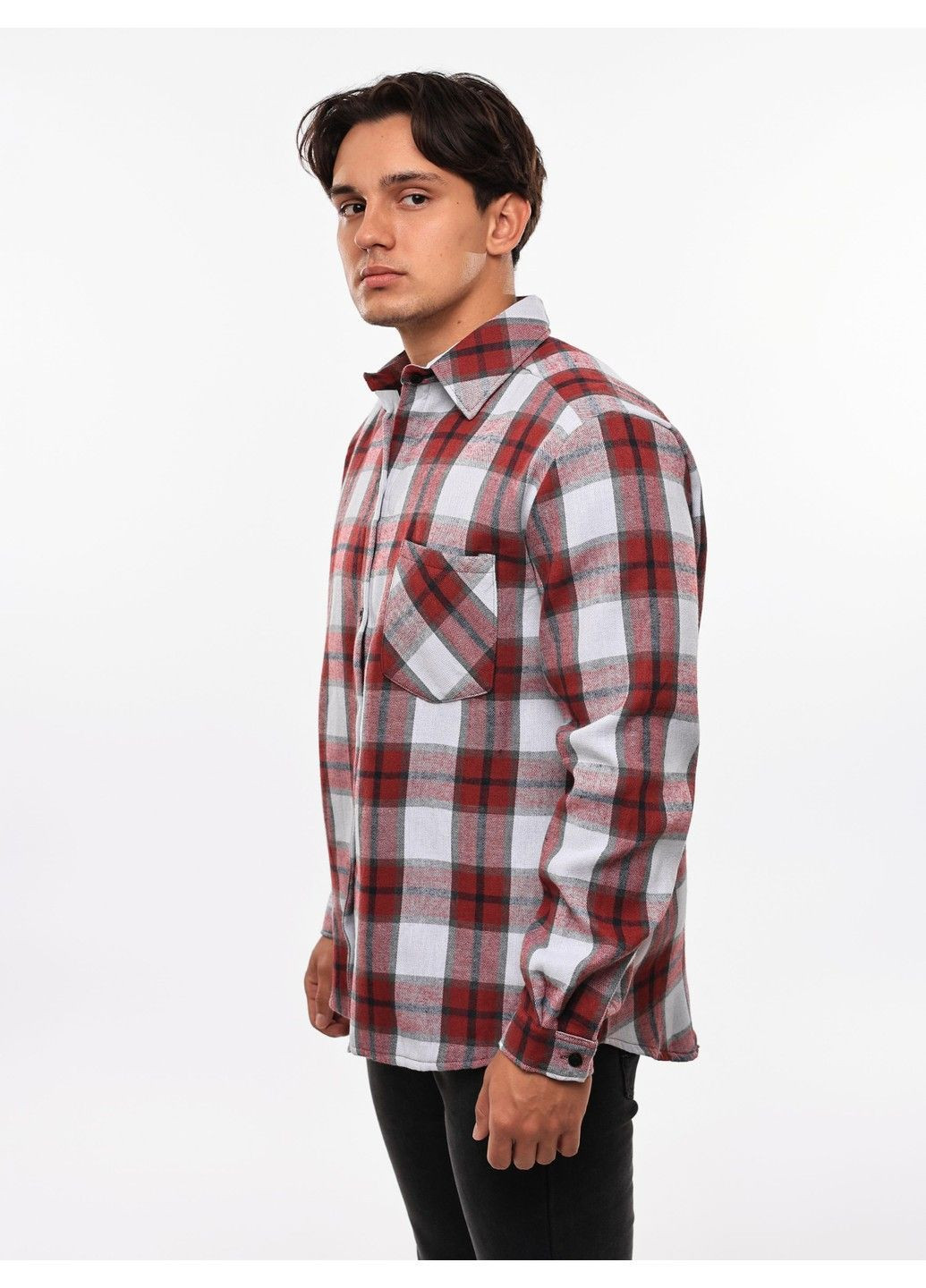 Бордовая рубашка No Brand