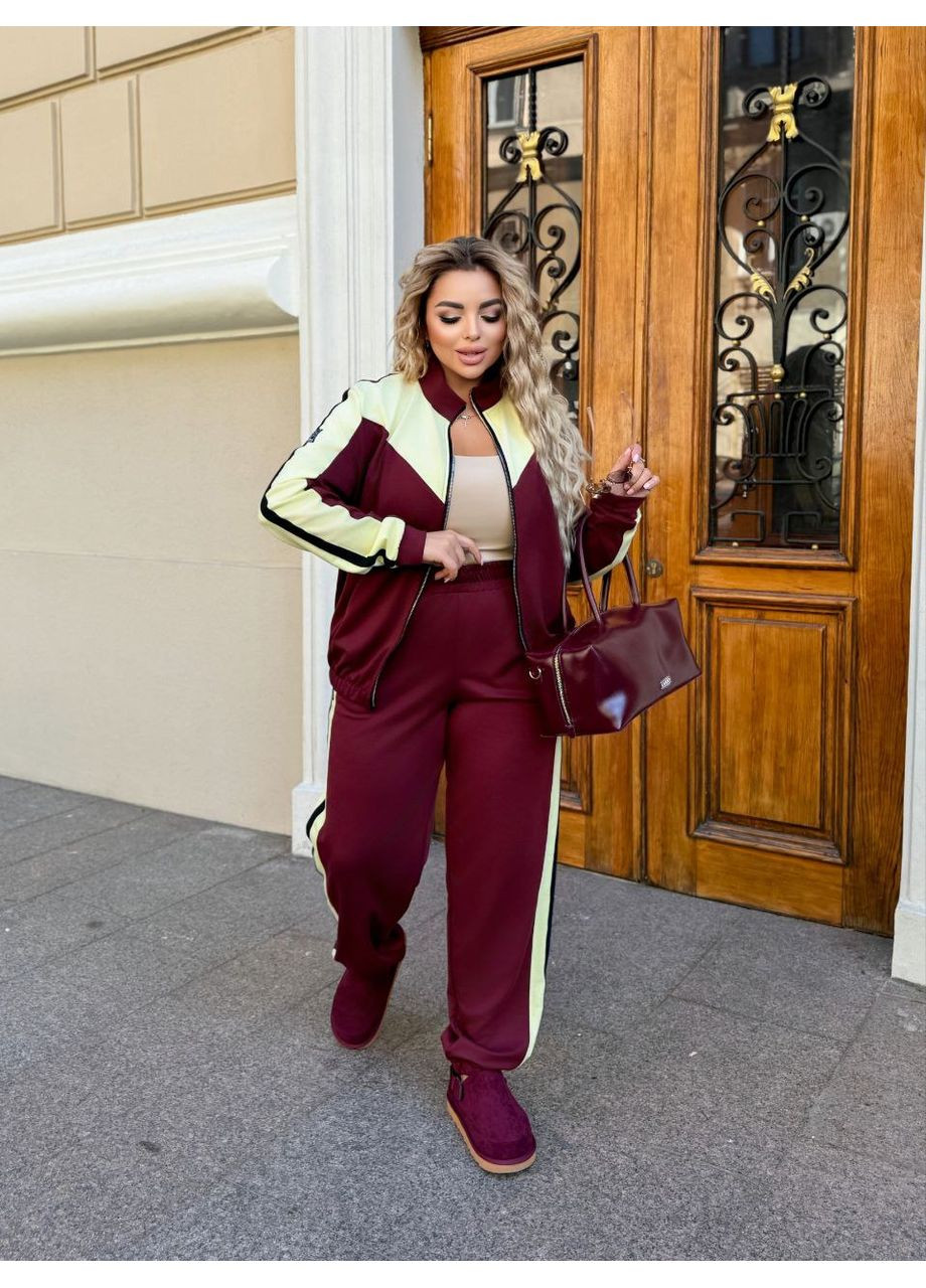 Женский спортивный костюм с джогерами на молнии – Размерная сетка в описании DK/DL Мода без кордонів (360750047)