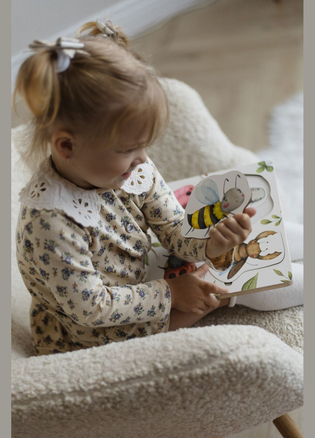 Деревянная игрушка сортер-пазл Жизненный цикл насекомых Just Kids (292256583)