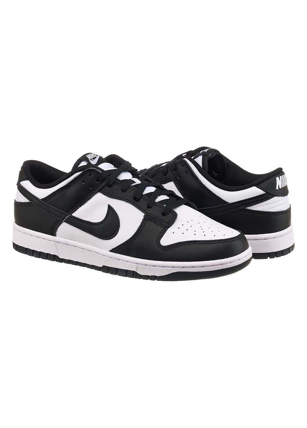 Белые демисезонные мужские кроссовки dunk low retro белый Nike