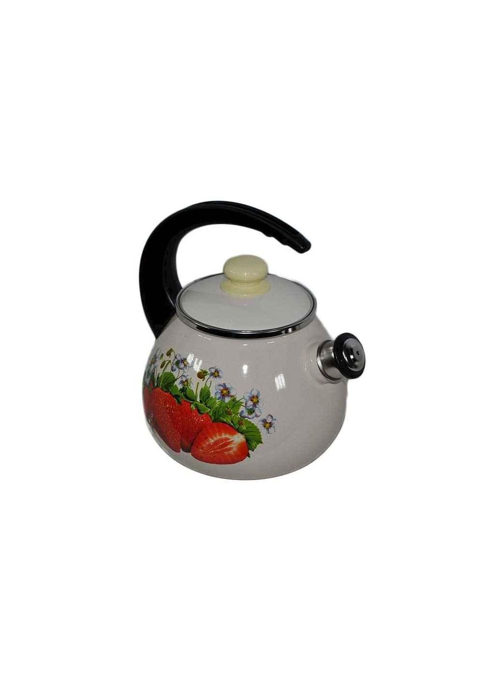 Чайник емальований зі свистком 2,5л/2 Полуниця (I2711/2) ТМ Idilia (365285756)