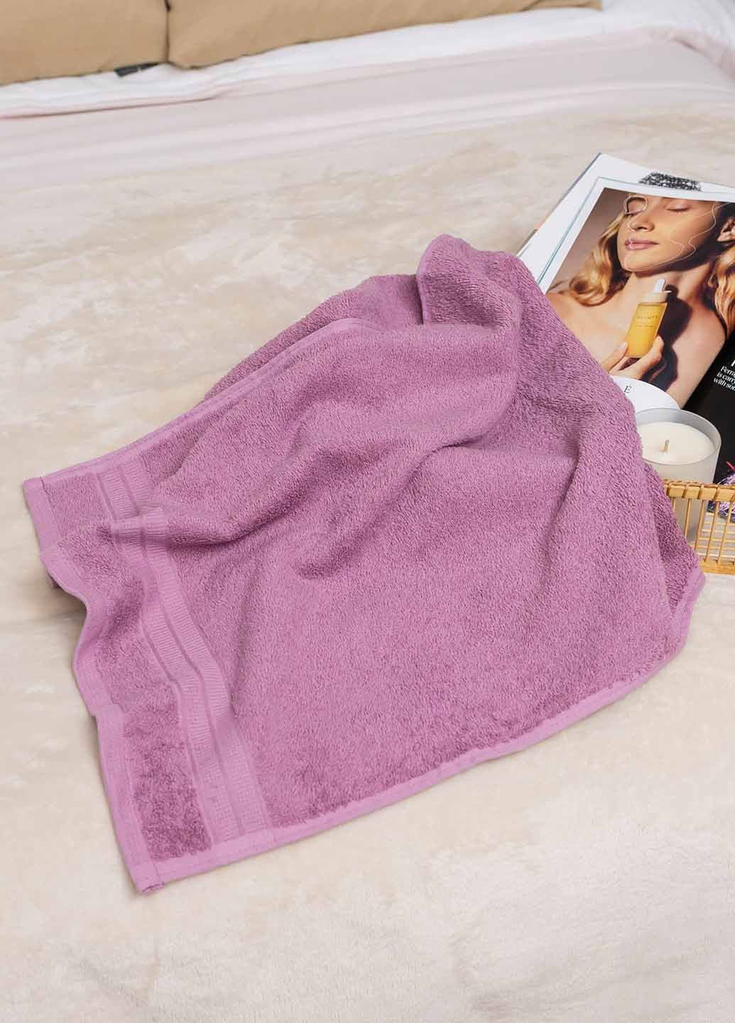 Полотенце лицевое махровое 90х50 см Homedec однотонный сливовый