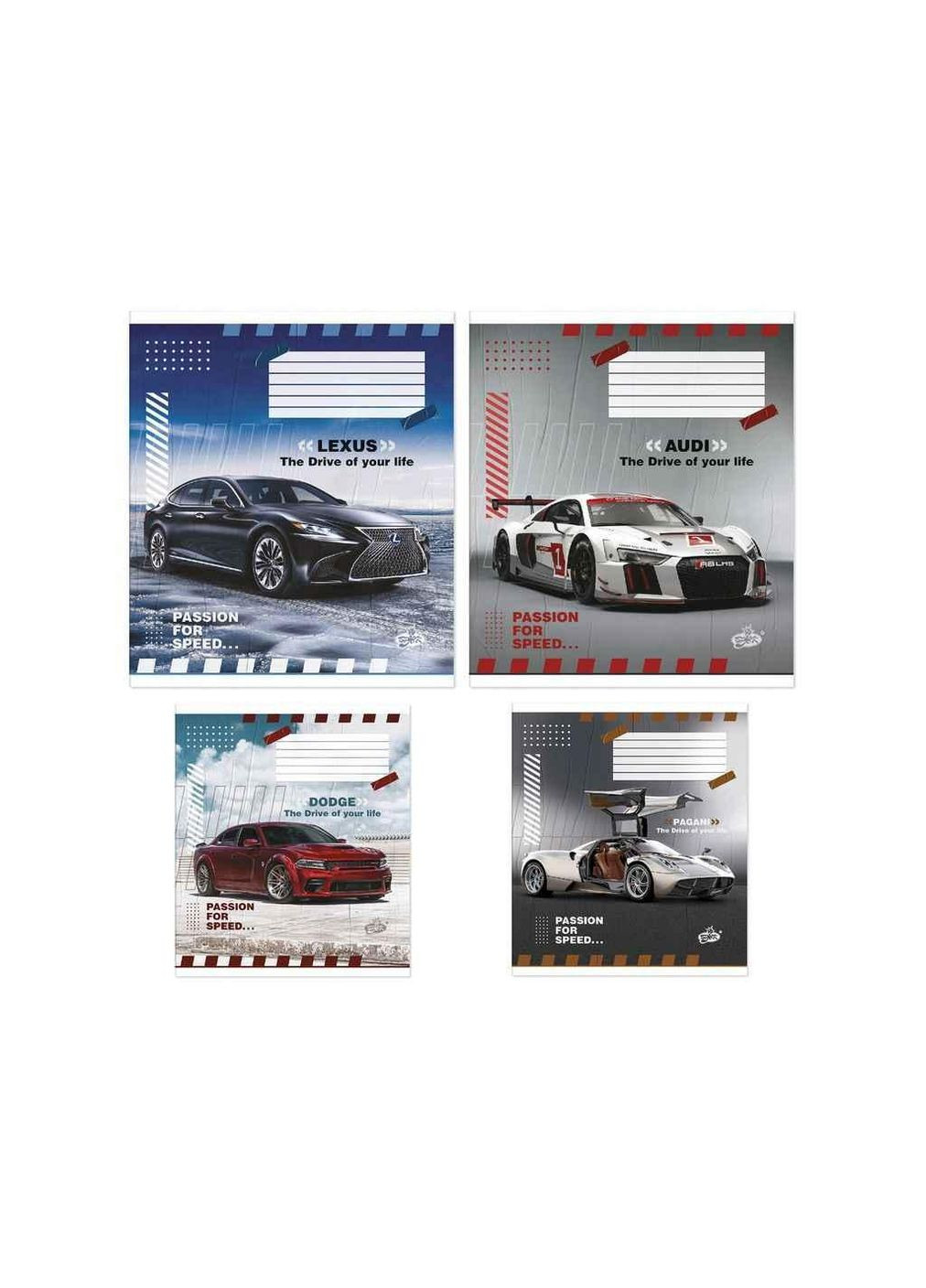 Зошит в клітинку 96арк. 10шт/уп оф.#ТВ-17 №2321 Пристрасть у швидкостi ТМ Бріск (305593212)