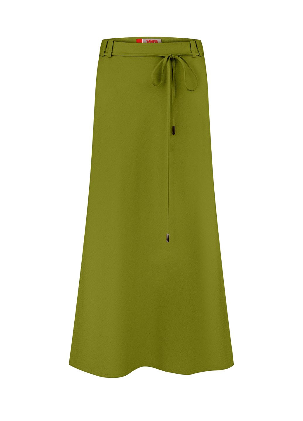 Зеленая льняная зеленая юбка меди в стиле сафари алфея Dolcedonna