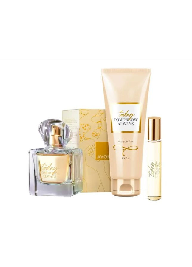 TTA Today Set 3in 1 Женский набор Тудей (Парфюмерная вода 10 мл и 50мл, лосьон для тела 125 мл) Avon (369557797)