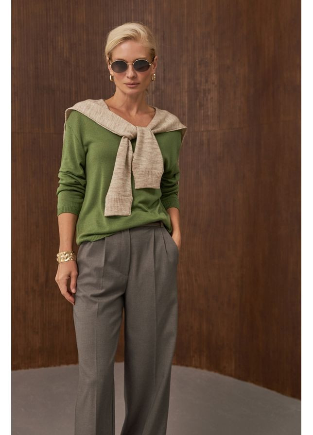 Оливковый демисезонный свитер Triko Bakh