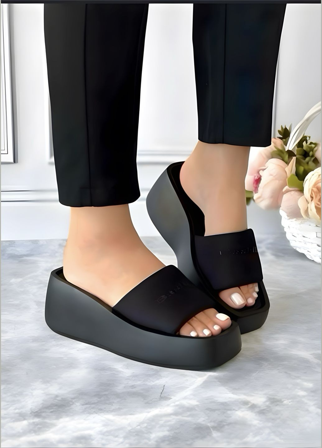 Черные босоножки No Brand