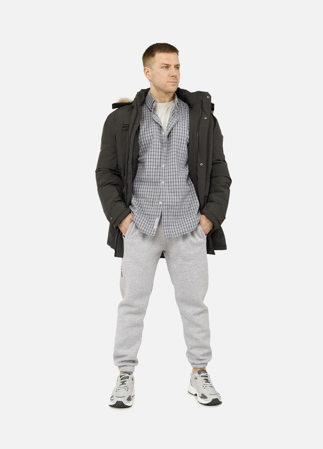 Оливковая (хаки) зимняя мужская куртка цвет хаки cb-00254615 K.F.G.L.