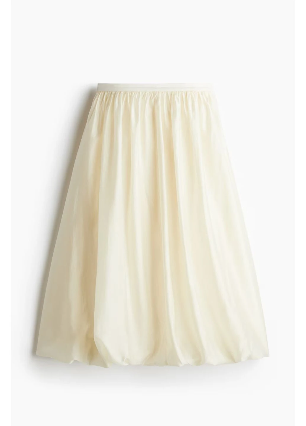 Кремовая однотонная юбка меди H&M