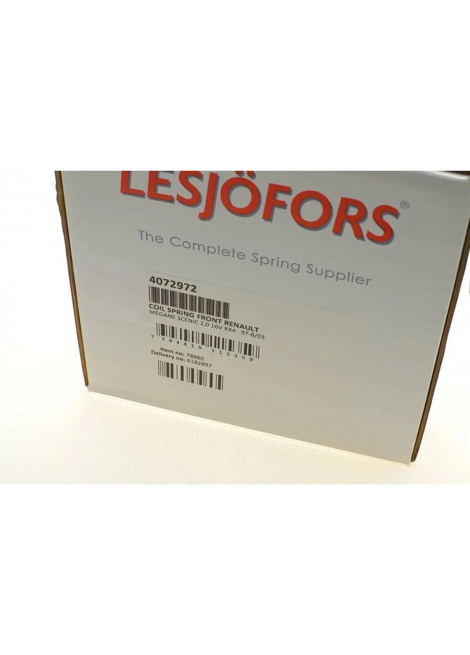 Пружины подвески ПРУЖИНА ПЕРЕДНЯЯ RENAULT MEGANE SCENIC 2,0 16V RX4 97-8/03 4072972 Lesjofors (366188268)