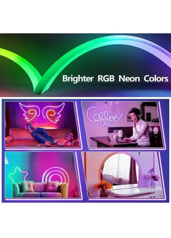 Неоновая светодиодная лента RGB 5м с управлением от телефона SFK-11 Bluetooth UKC (363834592)