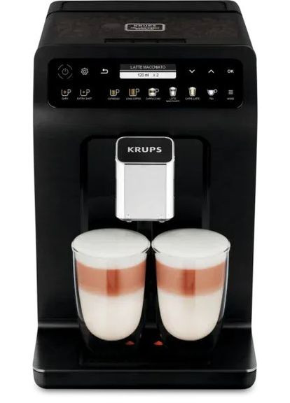 Кофемашина Evidence Plus Titanium, 2,3л, зерно, автомат.капуч, ОLED диспл, аторец.19, черный Krups (314780944)