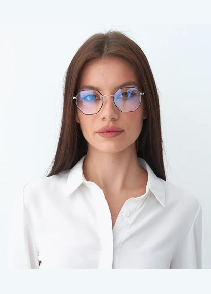 Женские очки для восьмиугольника тренд -2.50 Антиблик БлюБлокер Fabia Monti (341136737)