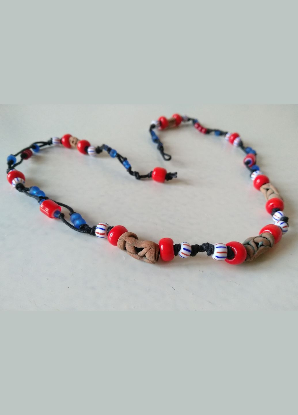 Керамические бусы ручной работы с чешским стеклянным бисером №1 Коти&Ангели (302450812)