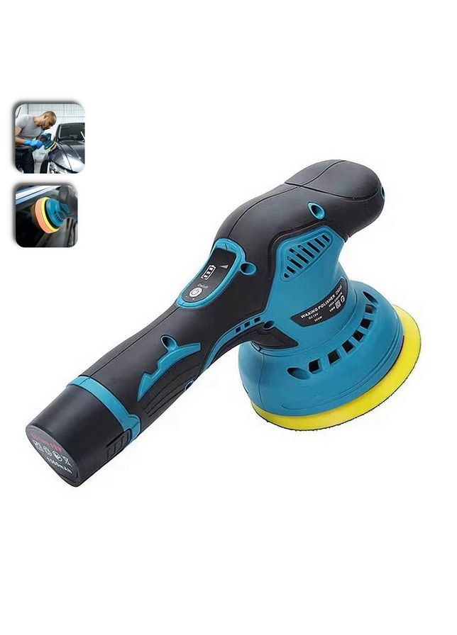 Полірувальна машинка акумуляторна з насадками шліфувальна машинка YK49 1 акумулятор No Brand (360531922)