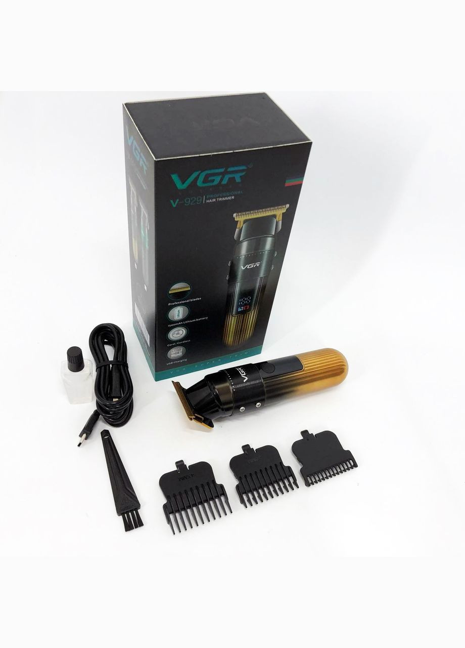 Машинка для стрижки волос V-929 аккумуляторная, Машинка окантовочная профессиональная для бороды VGR (364665581)