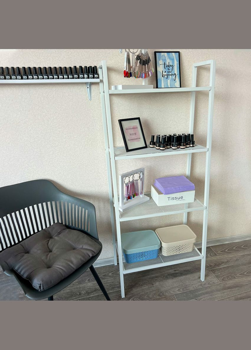Стелаж-етажерка чотириярусний з металу білий 60*35*148см SW-00002104 No Brand (328633402)