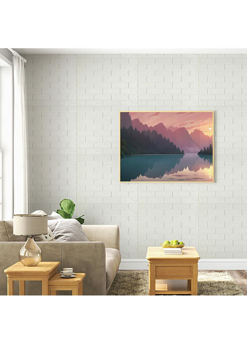 Панель стінова 3D 700х770х2мм Білий SW-00001914 Sticker Wall (362115415)