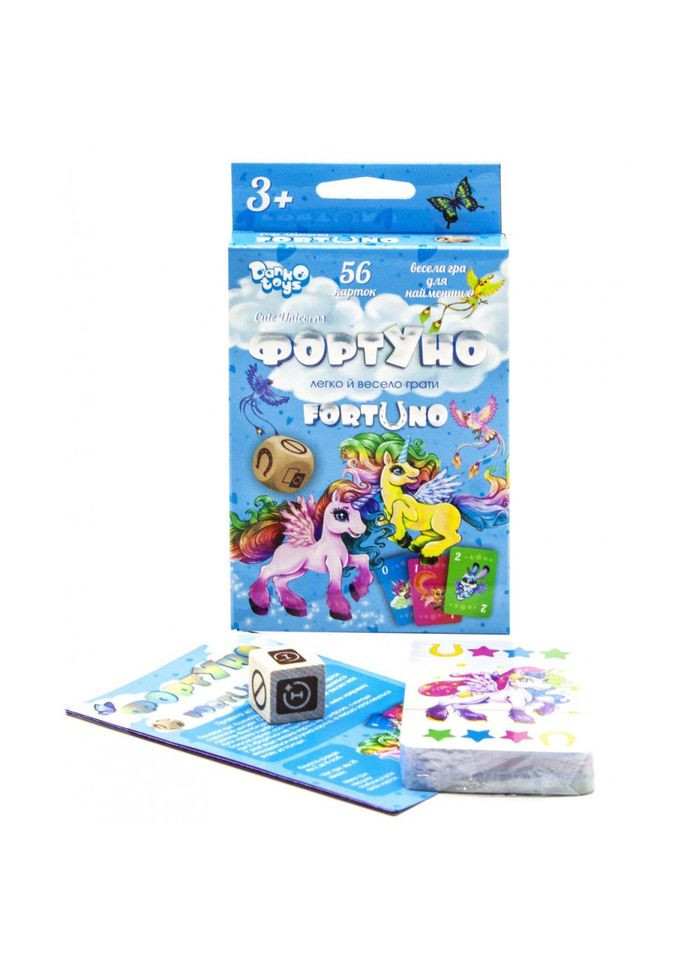 Дитяча розвиваюча настільна гра "ФортУно Cute Unicorns" UF-04-01U укр. мовою Danko Toys (304407285)