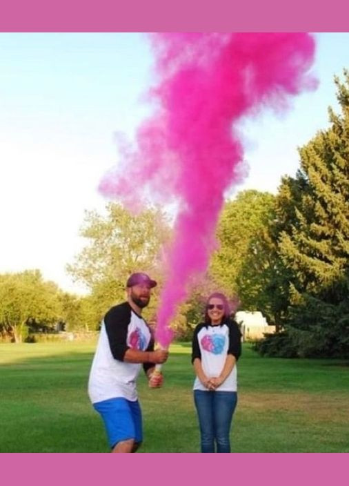 Баллон 2 кг для определения пола ребенка с Розовой Краской Холи 2 кг., Gender Party BOY OR GIRL, красный с наклейкой РАНОК (329194587)