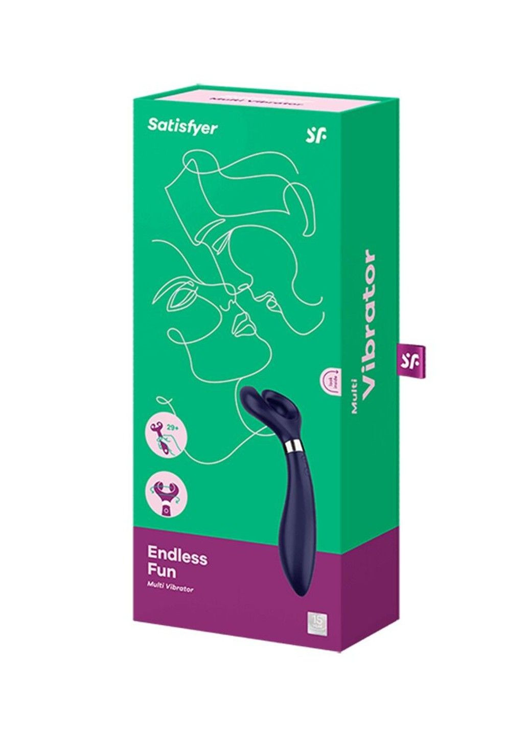Вибратор для пар Endless Fun Blue три мотора многофункциональный вибромассажер для парной стимуляции Satisfyer (298350171)