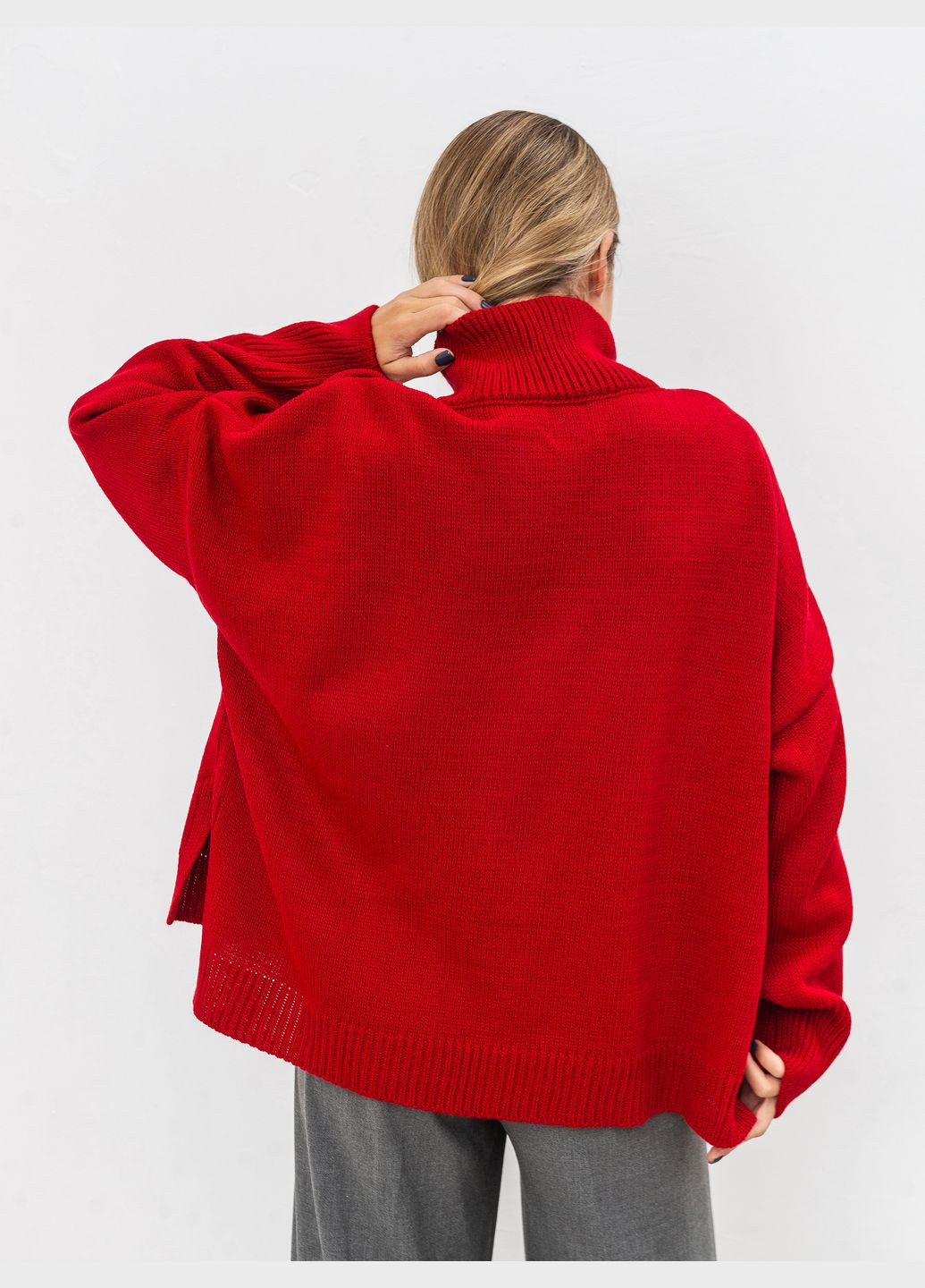 Красный зимний свитер Romashka Англія