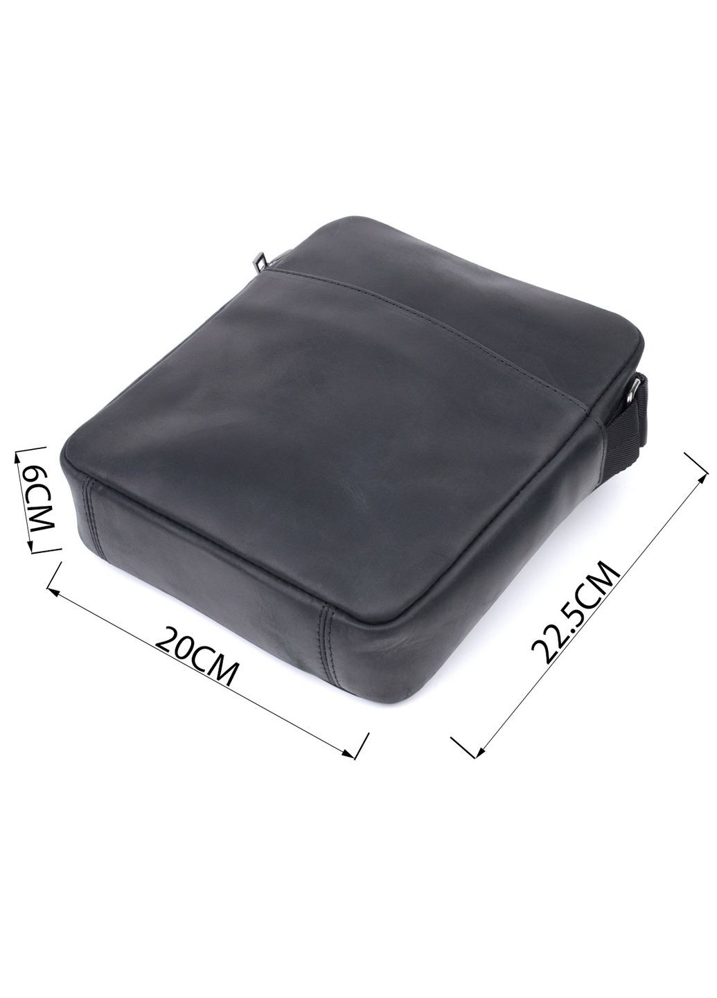 Чоловіча сумка через плече з натуральної матової шкіри 20х22,5х6 см Shvigel (315874920)