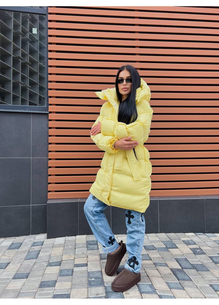 Жовтий демісезонний Пуховик Style Point