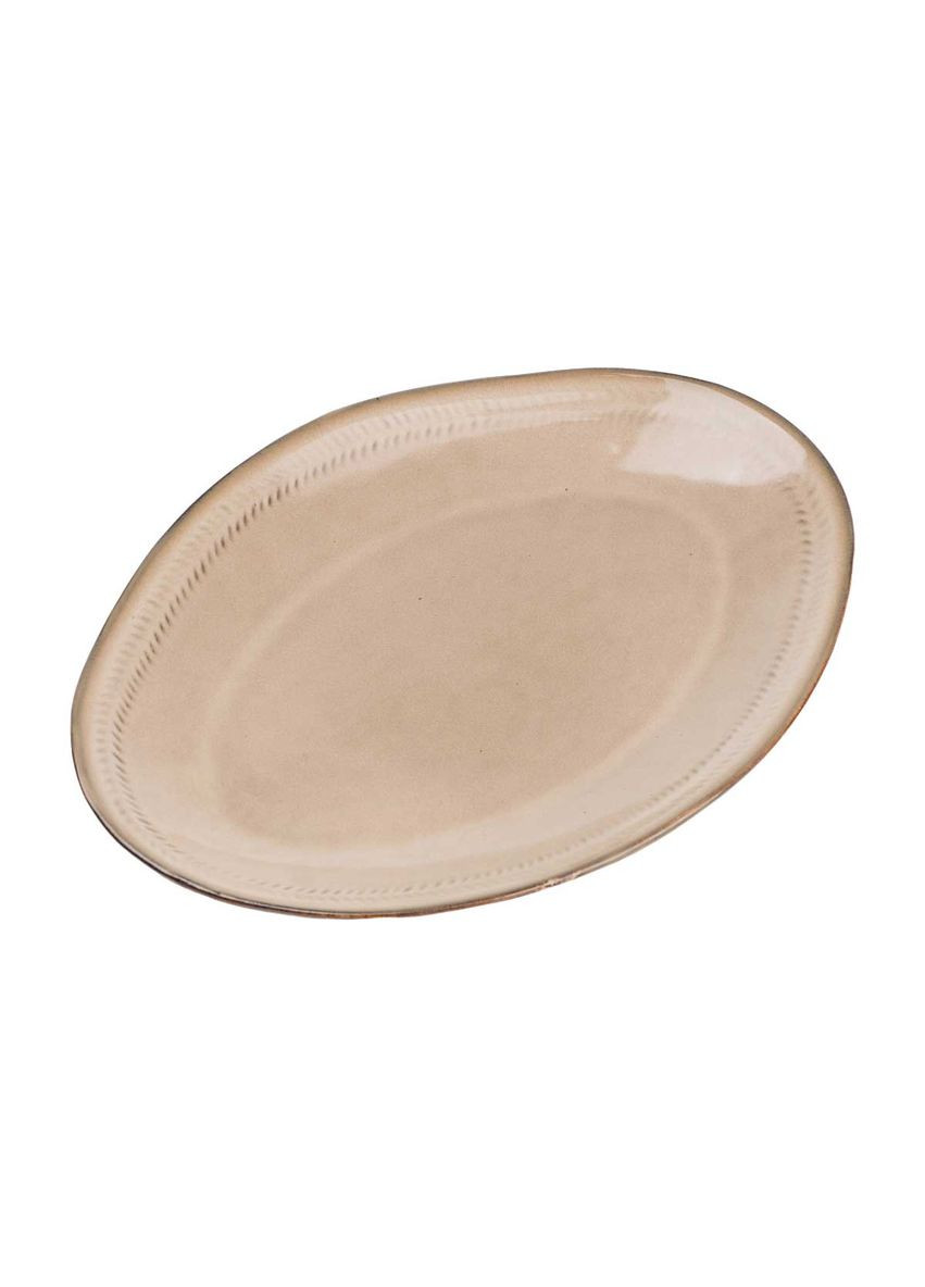 Блюдо сервировочное керамическое 33.5* 23 см в ретро стиле, бежевый TS Kitchen (322503869)