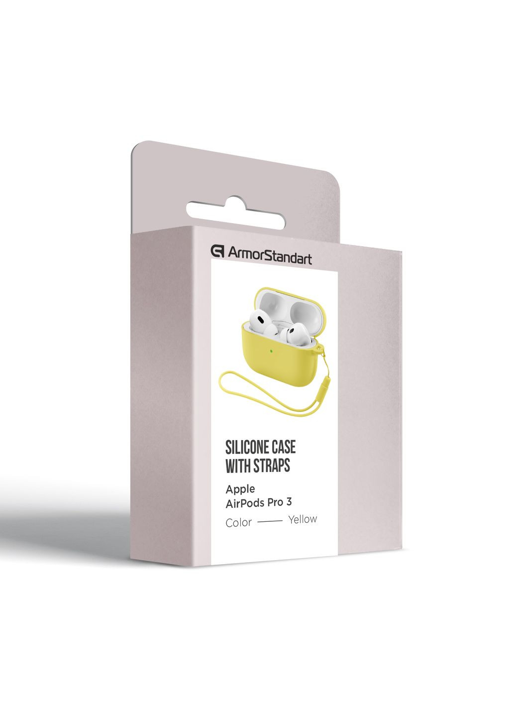 Чехол Silicone Case with straps для Apple Airpods Pro 3 Yellow (ARM88303) ArmorStandart (370656773)
