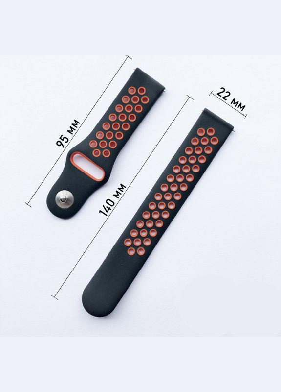 Ремешок Perfor Sport с перфорацией для часов Samsung Gear S3 Classic SMR770/Frontier - Black&Red Primolux (262296600)