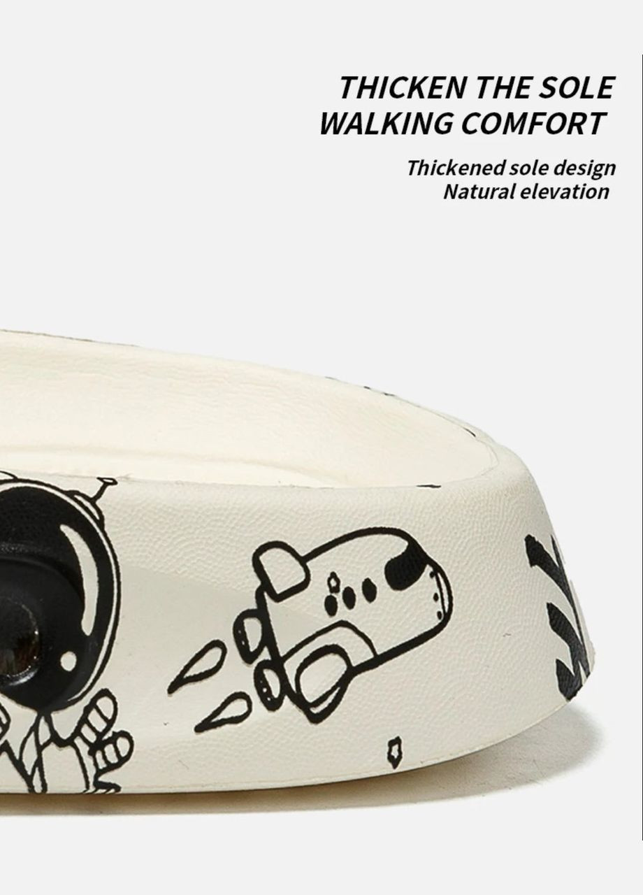 Повседневные летние шлепанцы the star из пенки для дома пляжа бассейна и душа белые (размер 39-40) No Brand