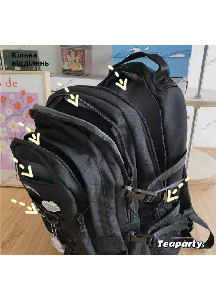 Рюкзак Lipano для,студентов,колледжа,школы,подростков со значками и мягкой игрушкой(утка) G&G (366220337)