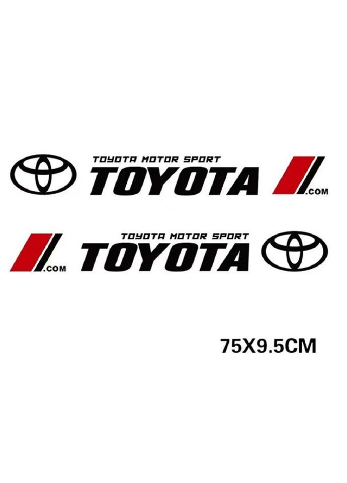 Наклейки полосы на двери 3D TUNING STUDIO Тойота мотор спорт B 750х95х0.15мм=2шт No Brand (362499634)