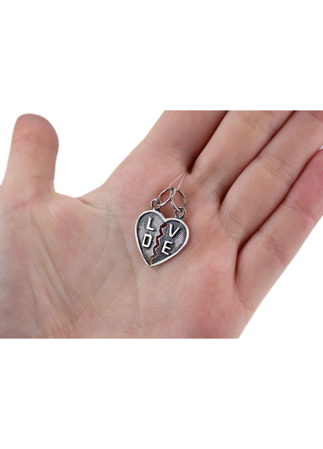 Подвес серебряный Сердце для двоих 3194 No Brand (316398391)