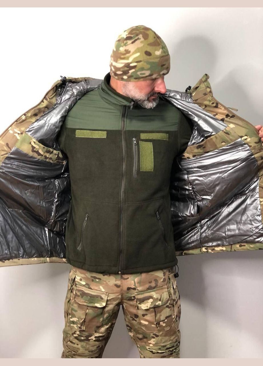 Коричнева зимова військова куртка мультикам han wild No Brand