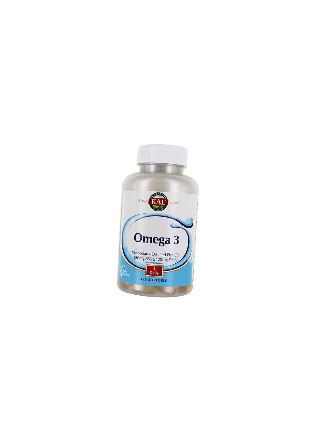 Жирні кислоти, Омега 3, Omega 3, 120гелкапс (67424001) KAL (322723894)