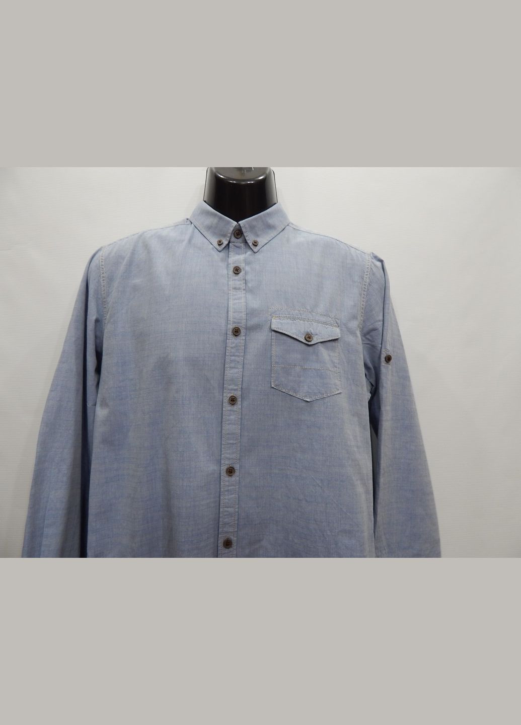 Голубой кэжуал рубашка Tom Tailor