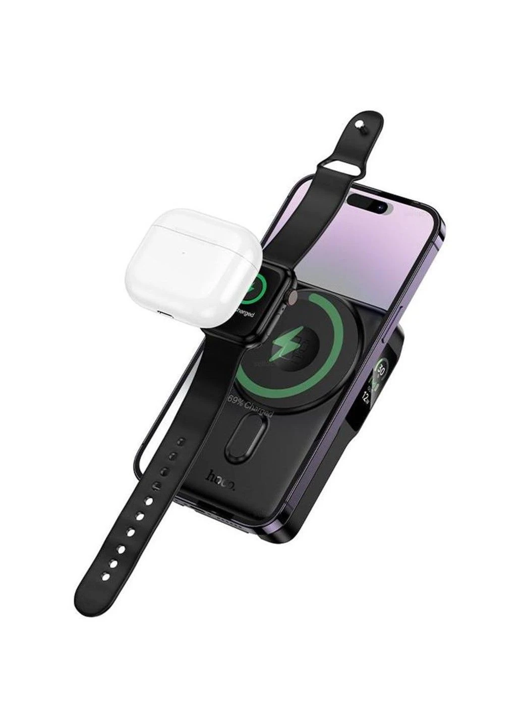 Портативний ЗП Power Bank Q48 Core PD20W з БЗП+iWatch 10000 mAh Hoco (389071351)