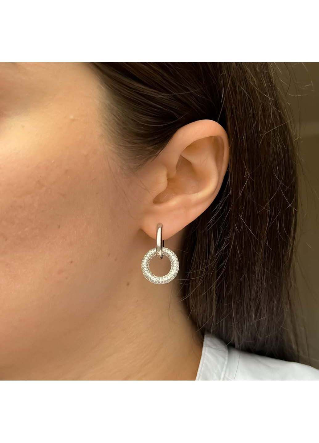 Серебряные серьги с фианитами (2138792) Silver Breeze (317355716)