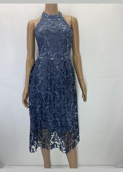 Синее коктейльное платье Vero Moda с цветочным принтом