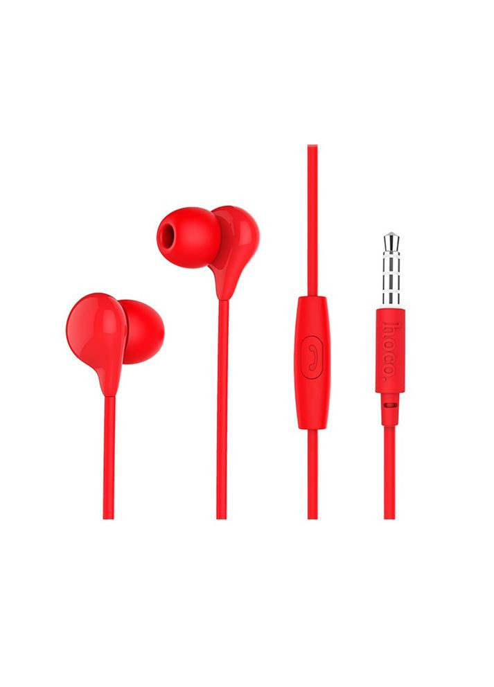 Навушники M14 initial sound universal earphones with mic Red Hoco (297455476)