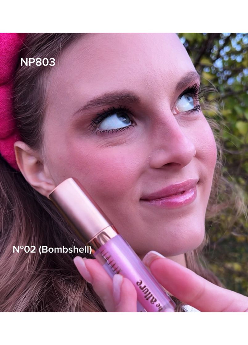 NP803 Блиск для губ Shine Lipgloss 02 (Bombshell) Neverti (368766780)