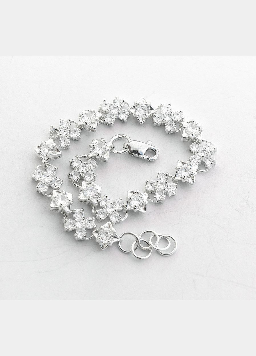 Регулируемый браслет с камушками 8805 SE, размер Maxi Silver (341539821)