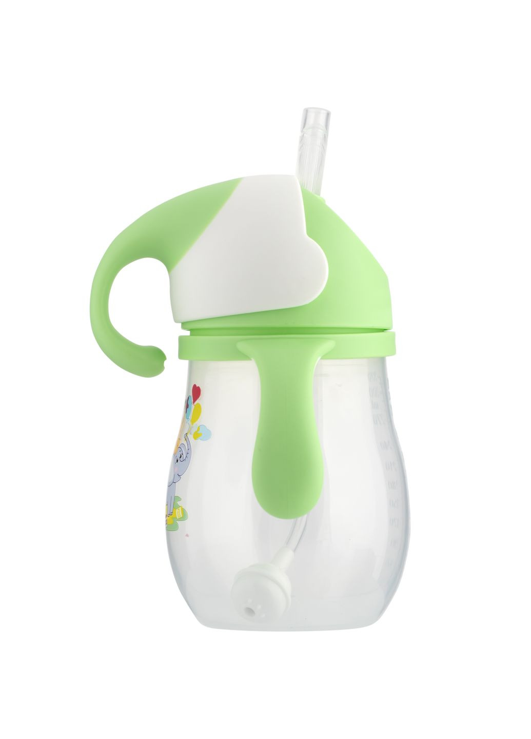 Поїльник з силіконовою трубочкою та ручками Слоник, 320 мл () Baby Team 5009 (331789606)